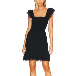 Peixoto Belle Black Smocked Mini Dress